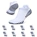 YouShow 8 Paar Sneaker Socken Damen Herren Gepolsterte Sportsocken 39-42 Atmungsaktiv Weiß Baumwolle Laufsocken
