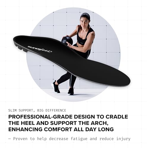 Image of Superfeet All-Purpose Support Low Arch Insoles (Black) - Trim-To-Fit Orthotic Shoe Inserts for Thin, Tight Shoes - Professional Grade - 2.5-5 Men / 4.5-6 Women
