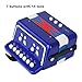 BGMUSER kids Accordion 10 Buttons Keys Accordion MIni Accordian Musical Instrument Toy for Children Beginners (Blue)
