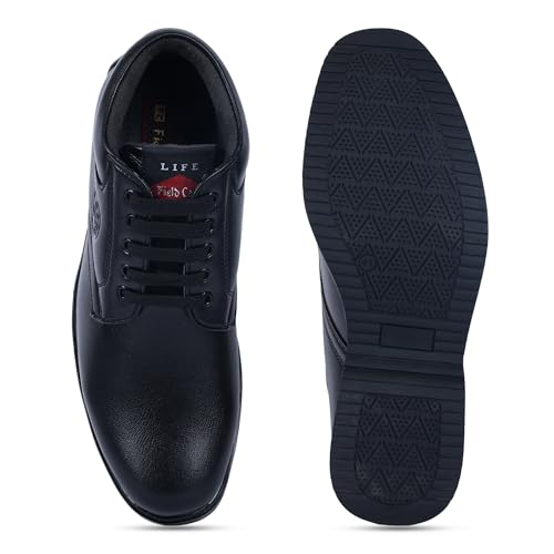 Image of FIELD CARE Men's Fashion Lace-Up Mid Top Formal Dress Shoes - Stylish Office, Business Footwear with Comfortable Cushioned Sole