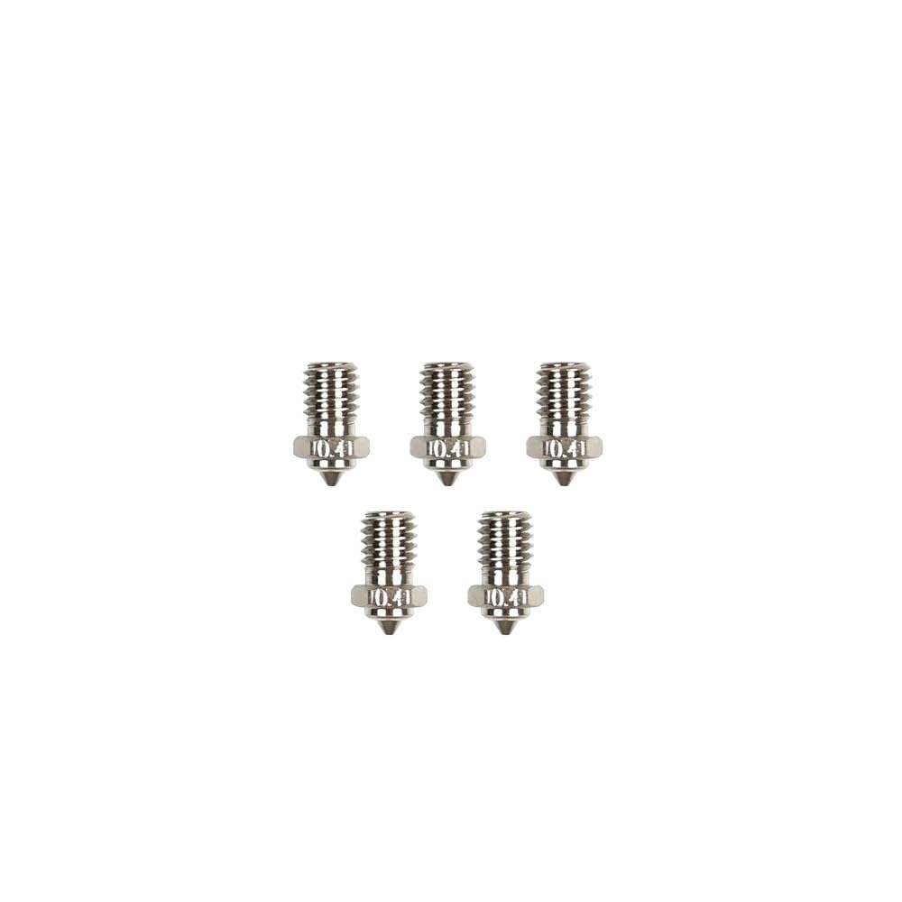 5PCS for flsun S1 PRO 3D Drucker Hotend Kit Komponente Gehärtete Stahl Düse Messing Druckkopf Block 0,4mm Extruder 1,75mm Filament