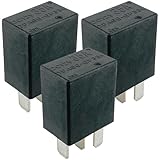 PA66-GF33 Material Automotive Relay (3-Pack) DC12V 35A 4-Pin SPST - Compatible with Various Vehicle Electrical Systems