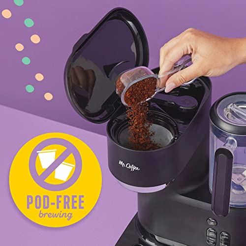 Mr-Coffee-3-in-1-Single-Serve-Iced-and-Hot-CoffeeTea-Maker-with-Blender-with-Reusable-Filter-Scoop-Recipe-Book-2-Tumblers-Lids-and-Straws-Black