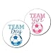36 2.5 inch Soccer Ball Gender Reveal Party Stickers