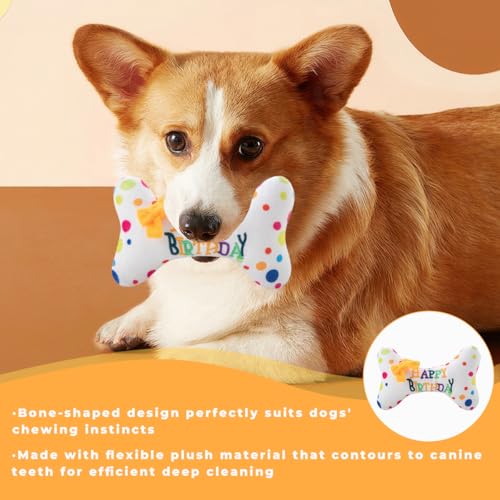 Hundespielzeug Geburtstag Hund, Dauerhaft Hunde Geburtstags Plüschtier, Dog Birthday Toys Weich und bequem, Hund Geburtstagstorte Spielzeug, Haustier Knorpelspielzeug Geburtstagsgeschenke für Hunde