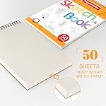 DagouColor Drawing Paper for Kids, 50 Sheets (100 Pages) 9"x12" Sketch Book - White, 2 Pack
