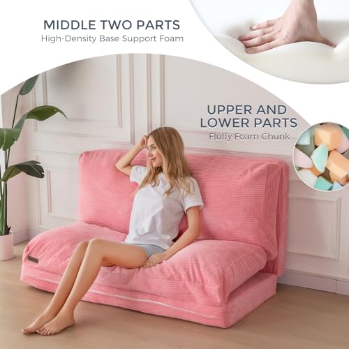 Image of MAXYOYO Folding Sofa Bed, Convertible Chair Couch, Floor Bean Bag Sofa
