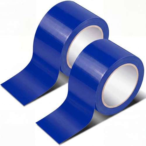 Image of Pangda 2 Rolls Dance Floor Vinyl Tape Durable Tape Splicing Strong Adhesion No Residue for Gym Dance Room Restaurants Kitchen Floor Safety Marking(Blue,36 yd X 2 in)