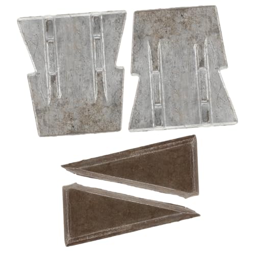 Angoily Coins Robustes en Fer pour Manches De Hache, Accessoires De Fixation Renforcés, Lot De 4 Cales Métalliques pour Installation Solide, Bâtiment Et Charpenterie, Usage Professionnel