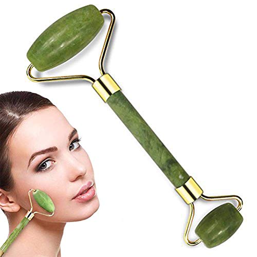100% Natural Jade Face Roller/Anti Aging Jade Stone Massager for Face & Eye Massage - Make Your Face Skin Smoother and Looks Younger
