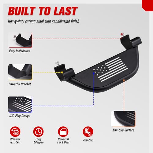 Estribos para Ford Bronco 2021-2026 2/4 puertas 2PCS acero miniatura 4