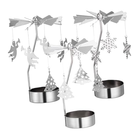 FRCOLOR 3Pcs Rotating Candlestick Set Cover