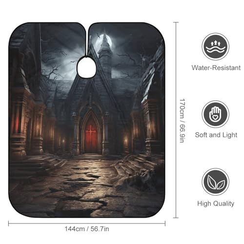 Capa de Barbero Old Crypt Unisex 66.9x56.7 pulgadas miniatura 2