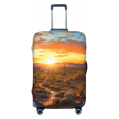 Elastic Travel Luggage Cover for Suitcase Tsa Approved Stretch Scratch-Resistant Suitcase Protector Cover Washable Saguaros at Sunset Baggage Covers Fits 18-32 Inch Luggage Case