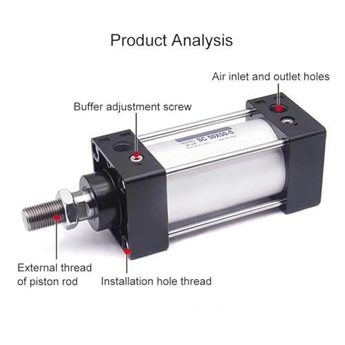 Vérin pneumatique double effet SC100 pour stabiliser les lignes de tri - 6