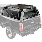 Camper Shell for Ford F250 F350 Super Duty 6.8FT 1999-2016 Truck Bed Cap Manganese Steel Hard Top Truck Topper 1100 lbs Lockable No-Drill Pickup Canopy (Multifunctional Panels)