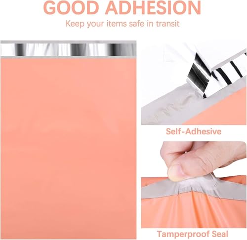 Image of Metronic Poly Mailers 14.5X19 500Pack, Strong Adhesive Shipping Envelopes for Clothing, Waterproof Shipping Bags for Small Businesses, Flexible Mailers Poly Bags Packages Bags, Peach Pink