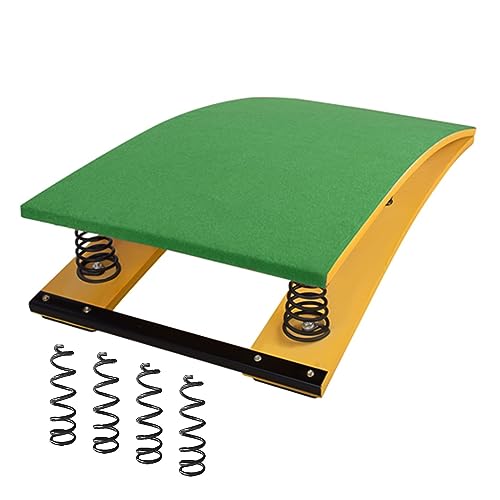 Hardwood Gymnastics Springboard, 4 Springs Jump Board 31 47 Inches Long Elastic Ramp Pedal for School Home Gym Junior Teen Adults Gymnasts Vaulting, Heavy Duty ( Color : Green , Size : 4 springs (Kids