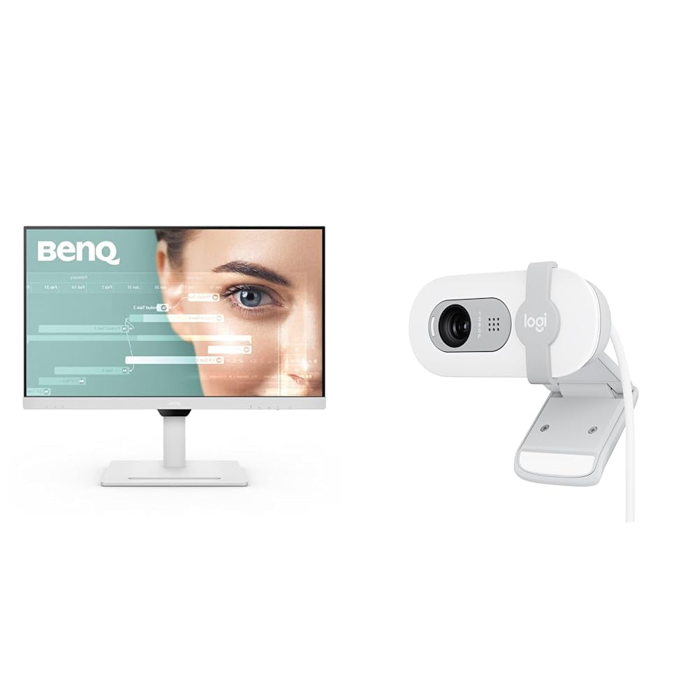 BenQ GW2790QT Coding Monitor, 27 Inch (68.58 cm), IPS, 2K QHD 2560x1440, 75Hz, White, USB-C 65W PD, Coding Mode, 99% sRGB, Daisy Chain, Height Adjust + Logitech Brio 100 Full HD 1080P Webcam-picture-10