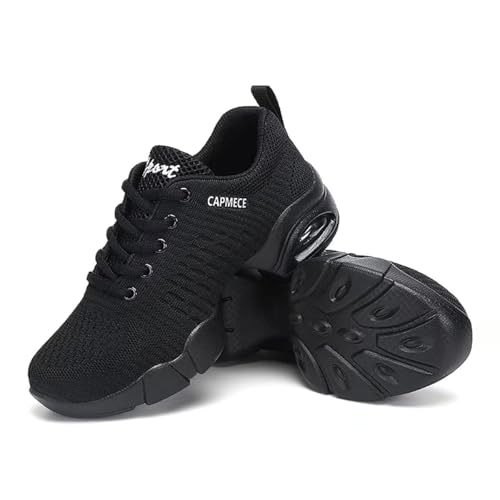 Femmes Chaussures De Danse Moderne Chaussures de Jazz Semelle Fendue Chaussures de Sport Danse Sneaker Noir 38 – vue 8