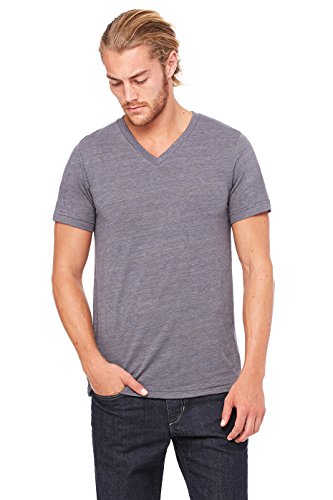 BELLA + Canvas T-Shirt Jersey Unisexe Col V Manches Courtes Asphalt SLUB XL