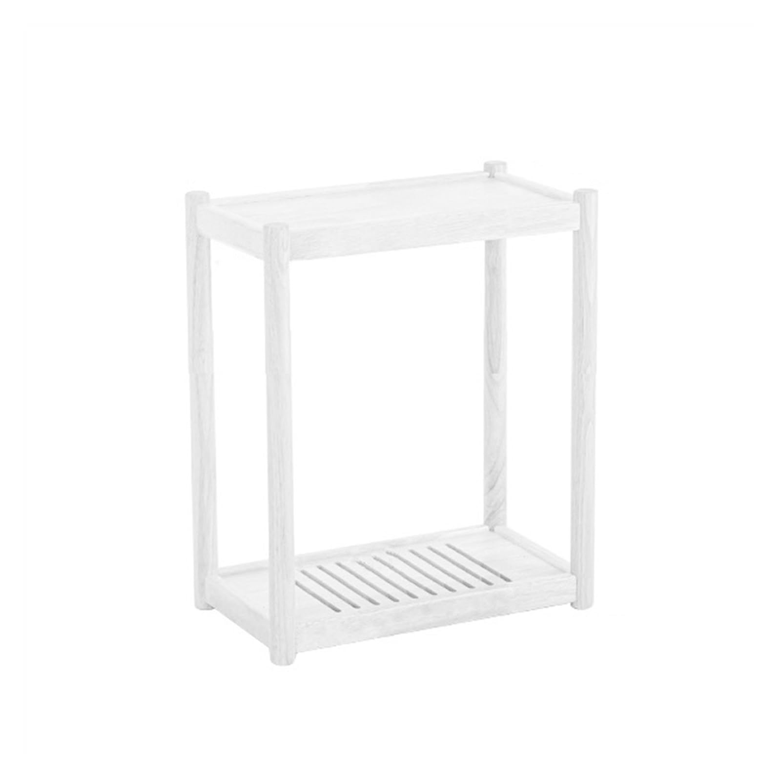 Práctico Soporte de CPU móvil 2 Niveles, Soporte Torre Madera for PC con Ruedas Invisibles, Caja Principal pie for el hogar y la Oficina(Blanco,Medio)
