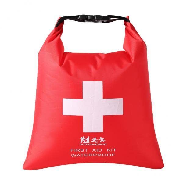 Enakshi (LABEL) Creations 2x1.2L Waterproof First Aid Kit Emergency Dry Bag Sack for Travel Camping Red-image-40