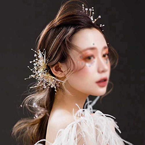 Headbands Wedding Hair Accessories Handmade Hairbands Crystal Rhinestone Head Wear Hair Ornament For Bride Girls (Color : D)3