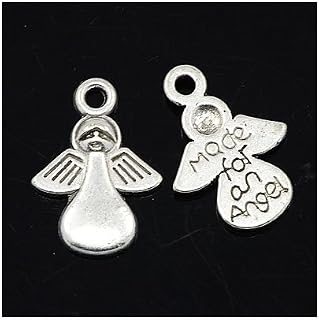 Antique Silver Tibetan Zinc Made for an Angel Charms 12mm x 18mm Pack of 30