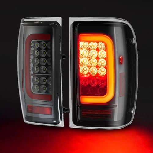 Daikokuya Full Led Tail Lights Compatible with 2001-2011 Ford Ranger Turn Signal Brake Light Reverse Light Rear Light Assembly Smoked
