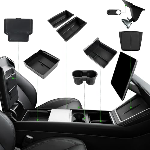 10PCS Center Console Organizer Tray for 2025 2026 Tesla Model Y Juniper