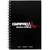 FLASH SALE GymPad - (Black) - A Stylish Workout Journal With Over 25 Useful Resources - Designed and Created By Fitness Professional's - Premium Quality A5 Journal