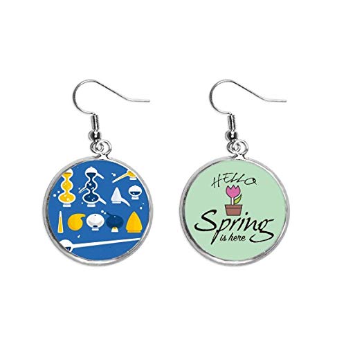Pendientes de primavera con colgante decorativo geométrico a base de gotero de goma química