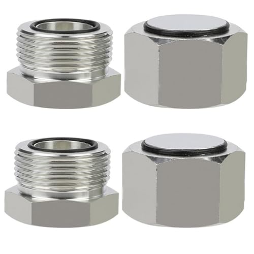 ORFS 12 Hydraulic Cap and Plug Hose Tube and Pipe Fitting Kit, 37 Degree Pipe Fitting Kit Cap and Plug Kit(2 Sets）