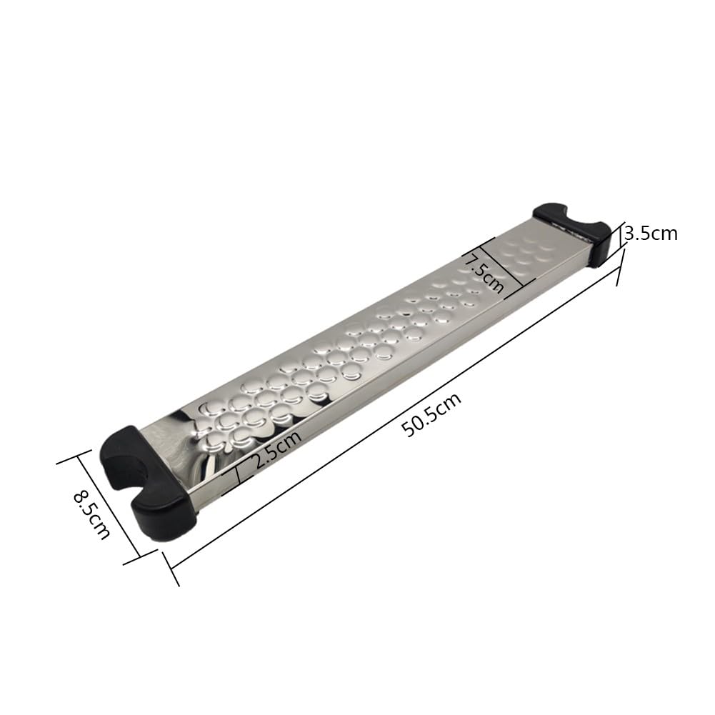 Escalera de piscina de acero inoxidable de 50,5 cm, escalón de repuesto, fijación fuerte, seguro para caminar para piscinas sobre el suelo