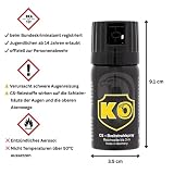 KO Security CS-Spray 40 ml – Breitstrahl Personenabwehrspray mit BKA-Zulassung - modernes Design - kompakt und diskret