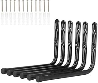 pipabiba Heavy Duty Garage Storage Hanger, 6 Pack Garden Storage Utility Tools Hooks, Wall Mount Organizer Rack (18cm x 27cm)