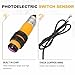MECCANIXITY E3F-5DP2/5L Photoelectric Sensor, 2Pcs 200mA 10-30VDC V M18 Through Beam Photoelectric Switch Sensor 3 Lines Detection Distance 5M PNP NC with Mounting Bracket for Industrial