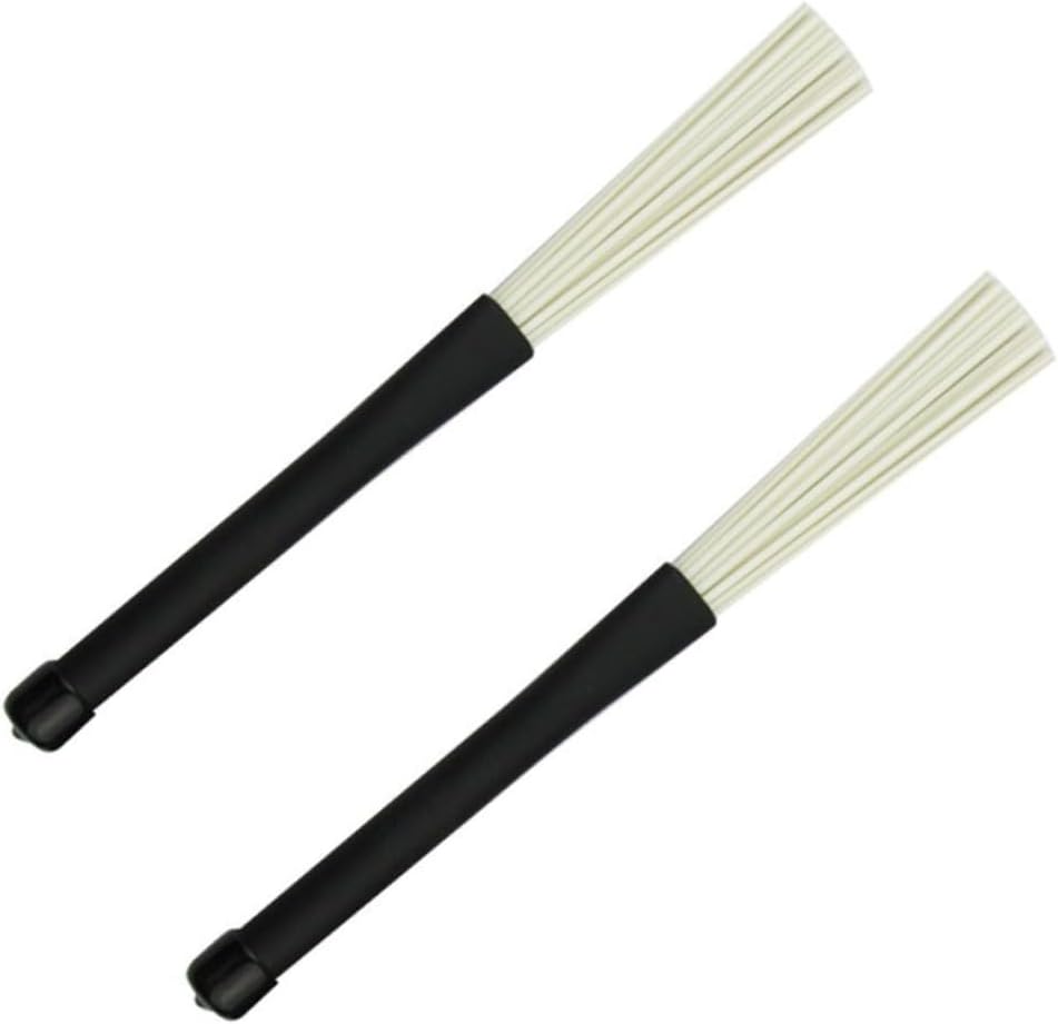Hemoton 6pcs Retractable Drum Brushes Jazz Drumsticks for Beginners Plastic Drumstick Soft Handle for Percussion Instruments