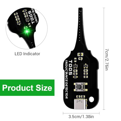 Image of Serplex Type C Inductance Tester Motherboard Coil Tester Electromagnetic Inductor Detection Tool with Green Indicator for PC Phone Repair and Power Supply Repair