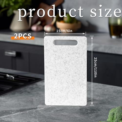Set de 2 Tablas para Cortar Rectangulares de Plástico Blanco 6x10" miniatura 4