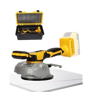 Tegelvibratie nivellering machine voor Dewalt 20V batterij, draadloze tegel vibratie machine installatie tool 150W Tiler Vibrator Tool met 8 snelheden, zuignap, digitaal display voor vloertegel muur