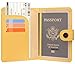 Zoppen Passport Holder Cover Wallet for Women Rfid Blocking Travel Wallet Id Card Case (#4 Mustard Yellow)