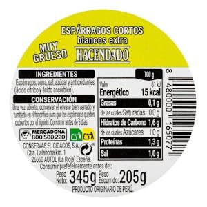 Asparagi corti Rendito bianco molto spesso Vaso 345 g (205 g strizzato) Confezione 2