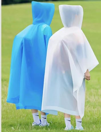 Image of Rain Poncho for Kids(2 Pack) Waterproof Reusable EVA Raincoat One Size Rain Jackets for Children,Boys and Girls