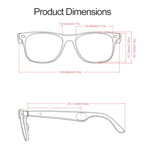 Fdit Smart Translator Glasses, 134 Languages Real Time Translation Glasses IP65 Rainproof AI Translator Smart Glasses