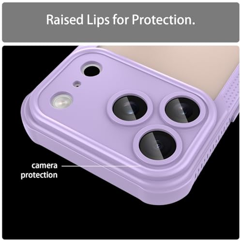 Coque iPhone 17 Pro antidérapante violette avec verre trempé écran - 2