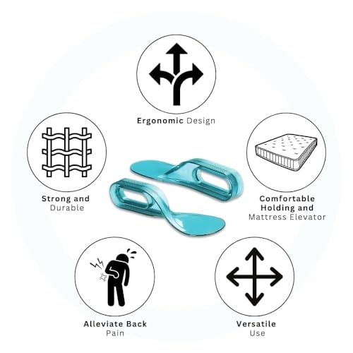 Image of Seseno [2 pcs set Mattress Lifter Tool - Bed Sheet Tucker & Mattress Elevator for Easy Bed Making, Durable and Ergonomic Handle, Back Pain Relief, Heavy Duty Durable Design (Blue)