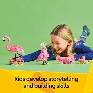 LEGO Creator 3 in 1 Wild Animals: Pink Flamingo Animal Building Toy - Playset with 3 Build Options, Pink Flamingo, Cockatoo, or Axolotl - Learning Toy for Kids, Ages 8+ - 31170 — photo 6 of 6