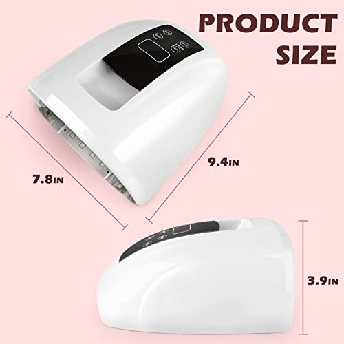 90W Professional Wireless Cordless Rechargeable Uv Led Nail Lamp,Nail Lamp Gel Nail Curing Dryer Light For Nails With 45 Beads,4 Timer Setting Lcd Display Nail Polish Machine (White) #TOP5